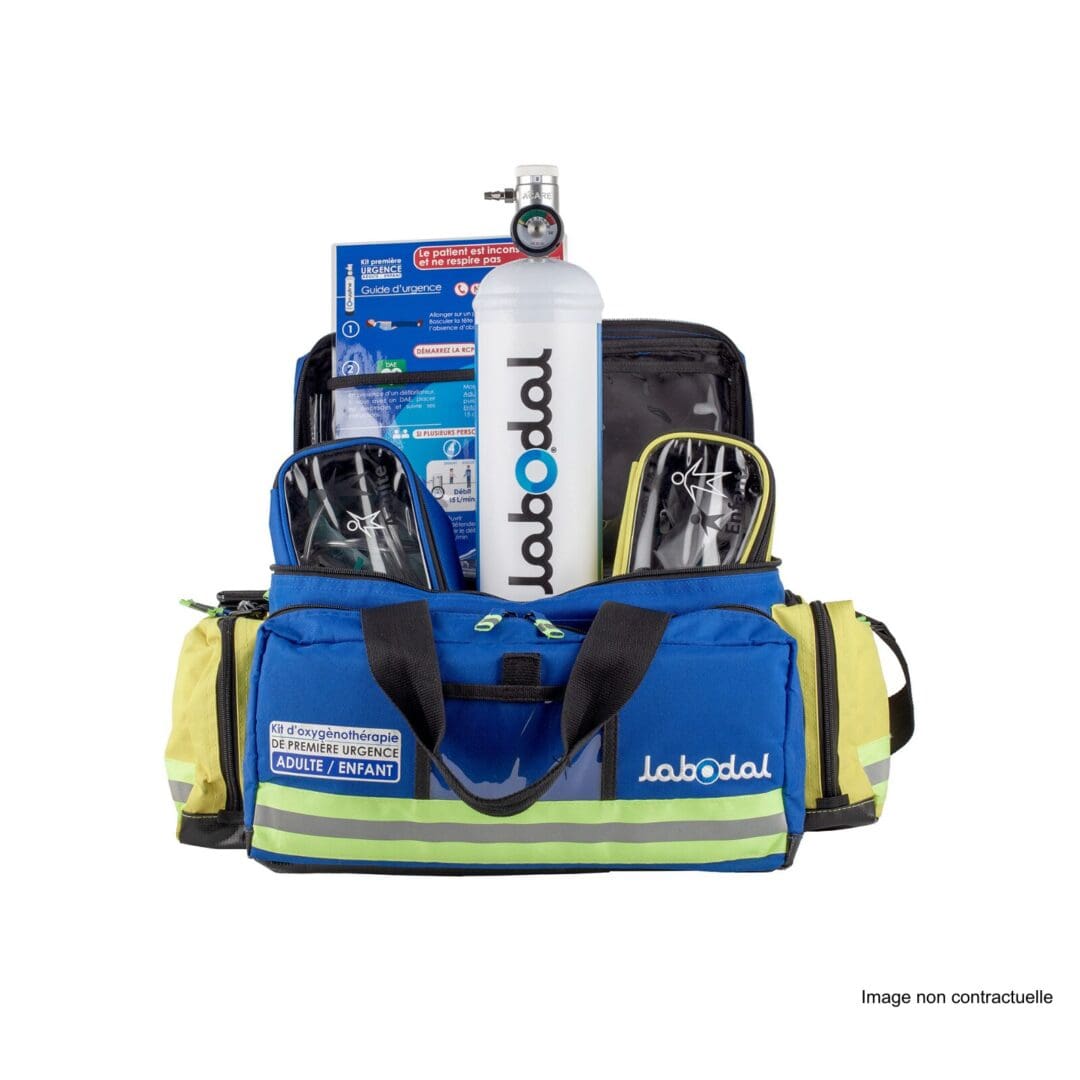 Kit d'oxygénothérapie 2,2L (sac avec 1 bouteille et dispositifs médicaux)